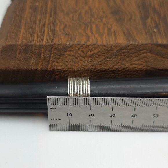 Size 6.25 925 Sterling Silver Cool Lined Wide Simple Ring - Picture 4 of 6